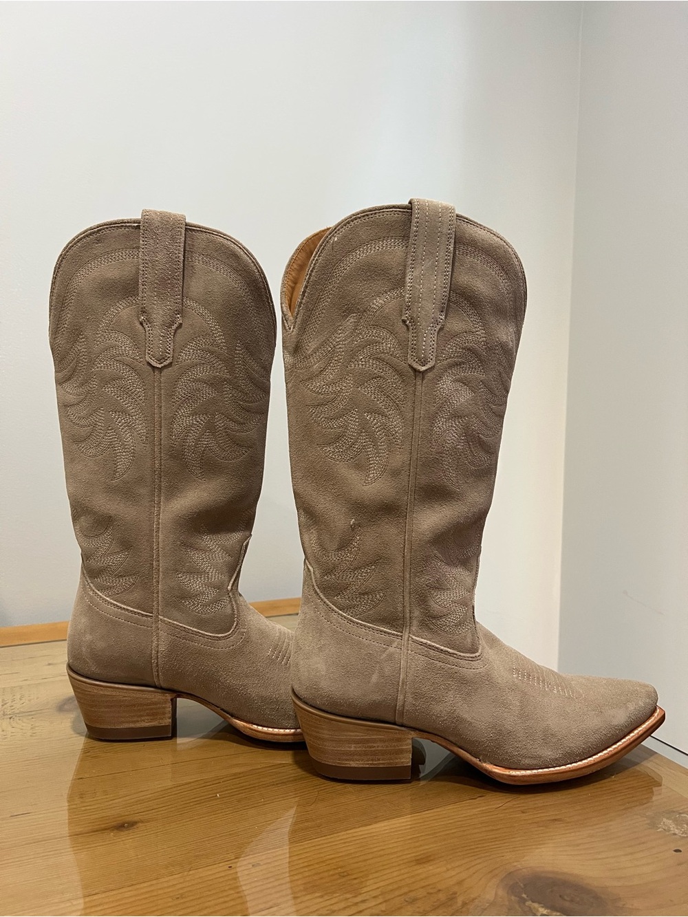 Tecovas The Annie Fawn Suede Western Boots Brown US 8